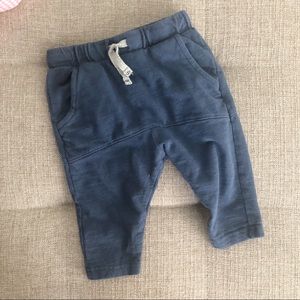 Zara baby boy dark blue sweat pants joggers 6-9